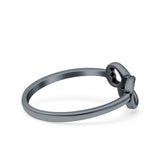 Stethoscope Ring Oxidized Band Solid 925 Sterling Silver Thumb Ring (7mm)