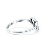 Stethoscope Ring Oxidized Band Solid 925 Sterling Silver Thumb Ring (7mm)