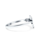 Caduceus Ring Oxidized Band Solid 925 Sterling Silver Thumb Ring (10mm)