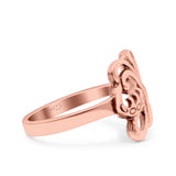Butterfly Ring Oxidized Band Solid 925 Sterling Silver Thumb Ring (13mm)