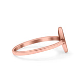 Flower Ring Oxidized Band Solid 925 Sterling Silver Thumb Ring (9.5mm)