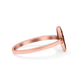 Flower Ring Oxidized Band Solid 925 Sterling Silver Thumb Ring (9.5mm)