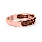 Sunset Ring Oxidized Band Solid 925 Sterling Silver Thumb Ring (5mm)
