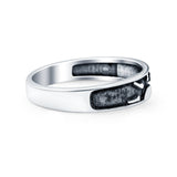 Sunset Ring Oxidized Band Solid 925 Sterling Silver Thumb Ring (5mm)