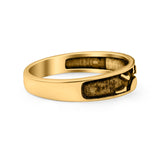 Sunset Ring Oxidized Band Solid 925 Sterling Silver Thumb Ring (5mm)