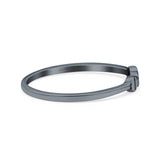 I Love You Ring Oxidized Band Solid 925 Sterling Silver Thumb Ring (2.5mm)