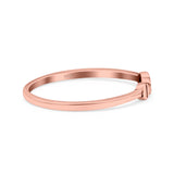 I Love You Ring Oxidized Band Solid 925 Sterling Silver Thumb Ring (2.5mm)