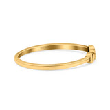 I Love You Ring Oxidized Band Solid 925 Sterling Silver Thumb Ring (2.5mm)