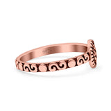 Bali Ring Oxidized Band Solid 925 Sterling Silver Thumb Ring (7mm)