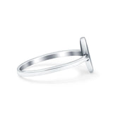 Flower Ring Oxidized Band Solid 925 Sterling Silver Thumb Ring (9.5mm)