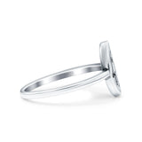 Jellyfish Ring Oxidized Band Solid 925 Sterling Silver Thumb Ring (11mm)