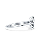 Elephant Ring Oxidized Band Solid 925 Sterling Silver Thumb Ring (8mm)
