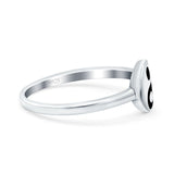 Yin Yang Oxidized Band Solid 925 Sterling Silver Thumb Ring (8.2mm)