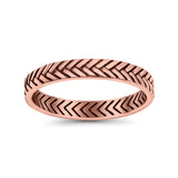Braided Ring Oxidized Band Solid 925 Sterling Silver Thumb Ring (3mm)