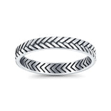 Braided Ring Oxidized Band Solid 925 Sterling Silver Thumb Ring (3mm)