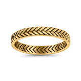 Braided Ring Oxidized Band Solid 925 Sterling Silver Thumb Ring (3mm)