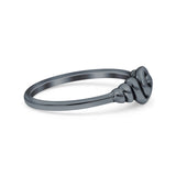 Spiral Ring Oxidized Band Solid 925 Sterling Silver Thumb Ring (6mm)