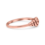 Spiral Ring Oxidized Band Solid 925 Sterling Silver Thumb Ring (6mm)
