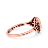 Vintage Style Oxidized Band Solid 925 Sterling Silver Thumb Ring (10mm)
