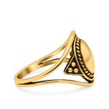 Silver Ring Oxidized Band Solid 925 Sterling Silver Thumb Ring (14mm)