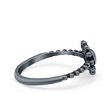 Sunflower Ring Oxidized Band Solid 925 Sterling Silver Thumb Ring (9mm)