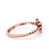 Sunflower Ring Oxidized Band Solid 925 Sterling Silver Thumb Ring (9mm)