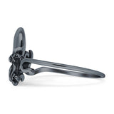 Octopus Ring Oxidized 925 Sterling Silver