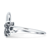 Octopus Ring Oxidized 925 Sterling Silver