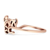 Octopus Ring Oxidized 925 Sterling Silver