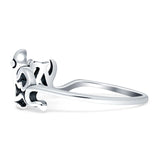 Octopus Ring Oxidized 925 Sterling Silver