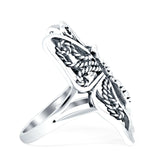 Butterfly Ring Oxidized Solid 925 Sterling Silver