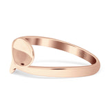 Spoon & Fork Ring Oxidized Thumb Band 925 Sterling Silver