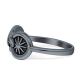 Infinity Celestial Oxidized Ring 925 Sterling Silver
