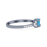 Petite Dainty Thumb Ring Round Lab Created Statement Fashion Ring Solid 925 Sterling Silver