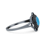 Flower Thumb Ring Round Statement Fashion Oxidized Band Solid 925 Sterling Silver