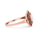 Flower Thumb Ring Round Statement Fashion Oxidized Band Solid 925 Sterling Silver