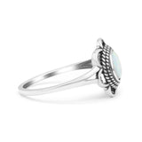 Flower Thumb Ring Round Statement Fashion Oxidized Band Solid 925 Sterling Silver