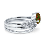 Weave Teardrop Pear Twist Infinity Shank Art Deco Wedding Bridal Piece Ring Simulated Cubic Zirconia 925 Sterling Silver