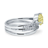 Weave Teardrop Pear Twist Infinity Shank Art Deco Wedding Bridal Piece Ring Simulated Cubic Zirconia 925 Sterling Silver