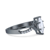Marquise Art Deco Infinity Wedding Engagement Ring Simulated Cubic Zirconia 925 Sterling Silver