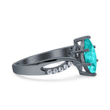 Marquise Art Deco Infinity Wedding Engagement Ring Simulated Cubic Zirconia 925 Sterling Silver