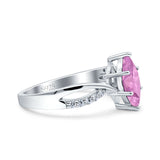 Marquise Art Deco Infinity Wedding Engagement Ring Simulated Cubic Zirconia 925 Sterling Silver