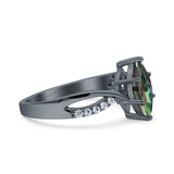 Marquise Art Deco Infinity Wedding Engagement Ring Simulated Cubic Zirconia 925 Sterling Silver