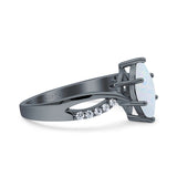 Marquise Art Deco Infinity Wedding Engagement Ring Simulated Cubic Zirconia 925 Sterling Silver