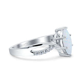 Marquise Art Deco Infinity Wedding Engagement Ring Simulated Cubic Zirconia 925 Sterling Silver