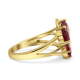 Teardrop Pear Butterfly Filigree Swirl Ring Simulated Cubic Zirconia 925 Sterling Silver Butterfly Ring