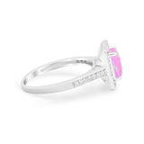 Vintage Style Emerald Cut Engagement Ring 925 Sterling Silver Simulated Cubic Zirconia