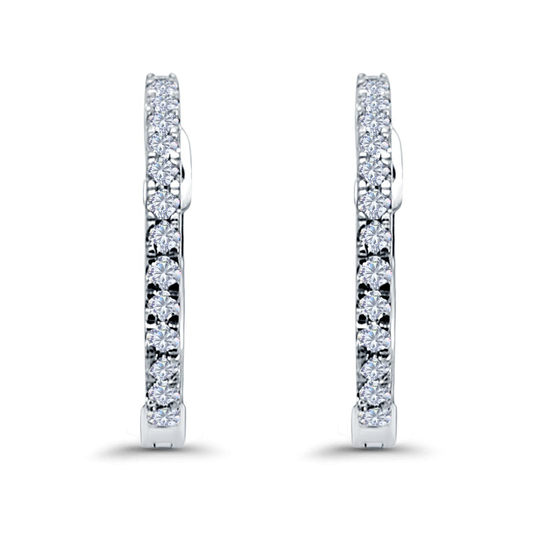 Clara Chunk CZ Hoop Earrings