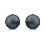 Stud Earrings Round 925 Sterling Silver (6mm-18mm)