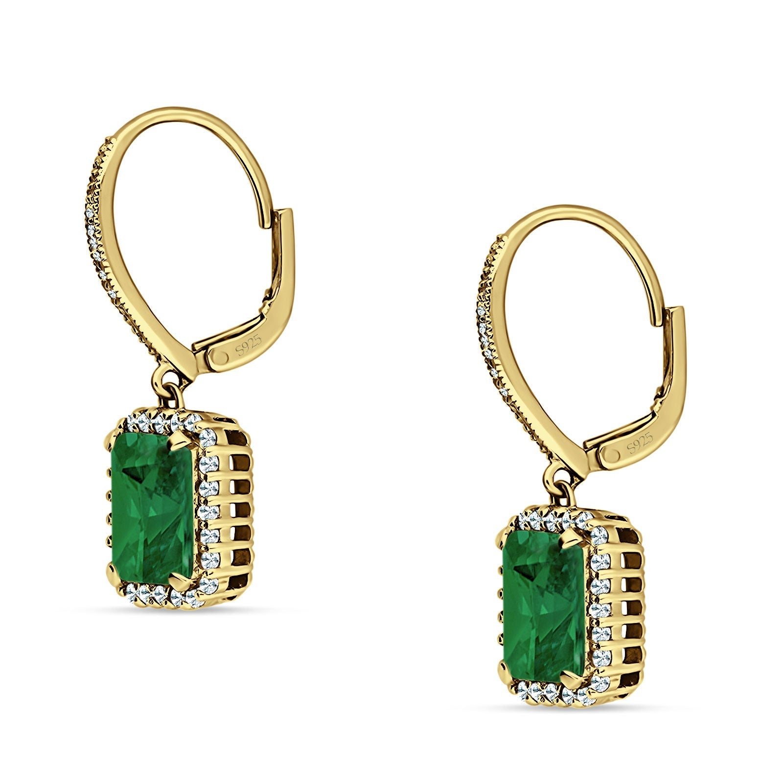 Natural Jade Drop Dangle Earrings With 925 Stamped Lever Backs - Handmade Women's Jewelry